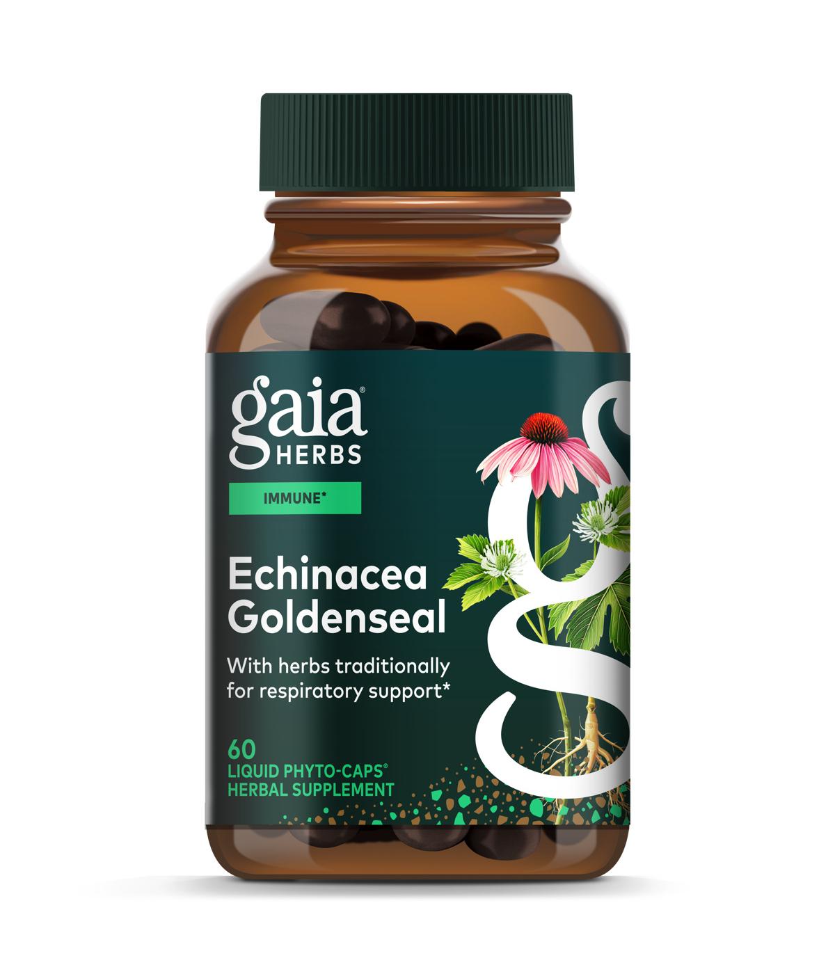 Gaia Herbs Echinacea Goldenseal Vegetarian Liquid Phyto-Caps; image 1 of 3