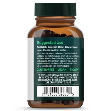 Gaia Herbs Echinacea Goldenseal Vegetarian Liquid Phyto-Caps