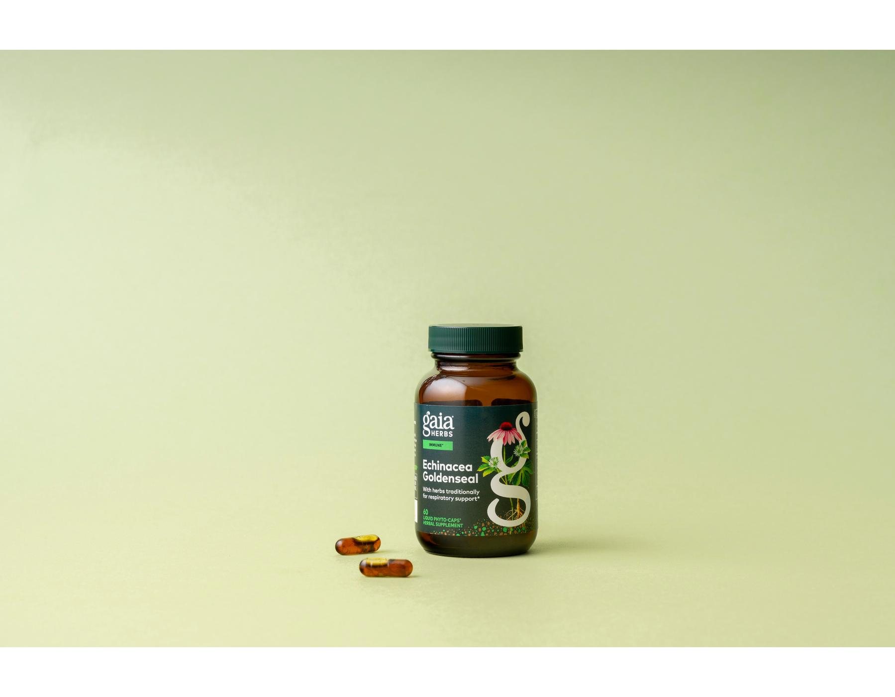 Gaia Herbs Echinacea Goldenseal Vegetarian Liquid Phyto-Caps; image 2 of 3