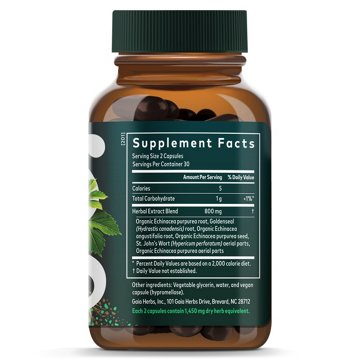 Gaia Herbs Echinacea Goldenseal Vegetarian Liquid Phyto-Caps