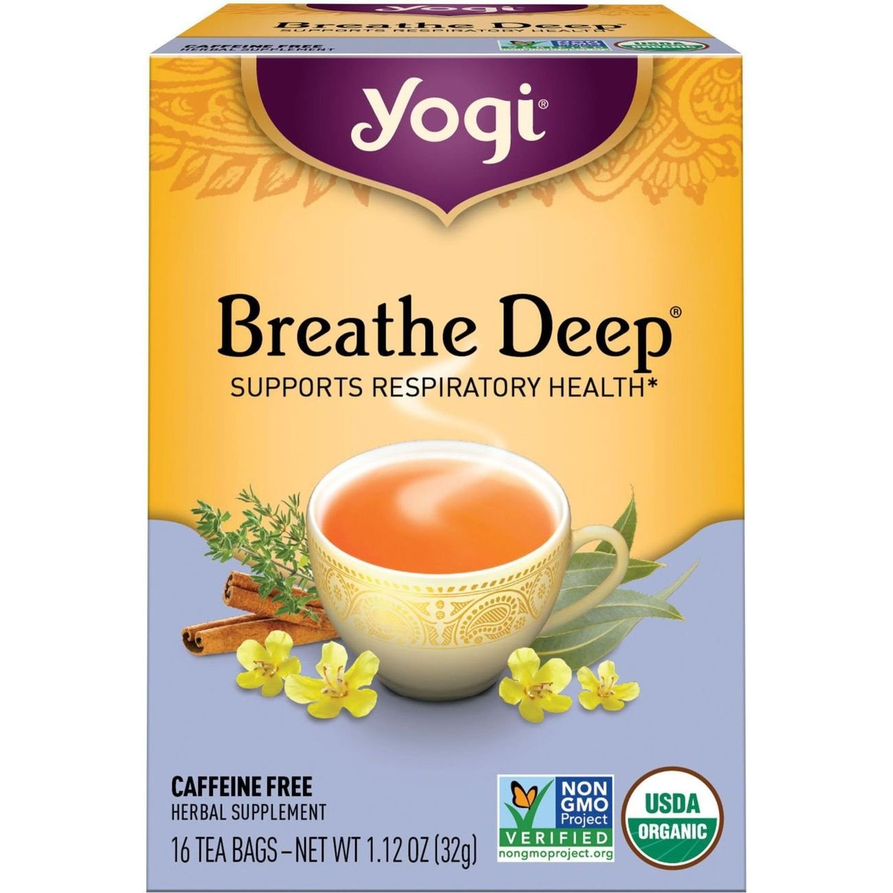 Yogi Organic Breathe Deep Caffeine Free Tea Shop Tea at HEB