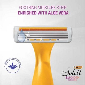 BIC Soleil Smooth 3 Blades Disposable Razors, 4 ct