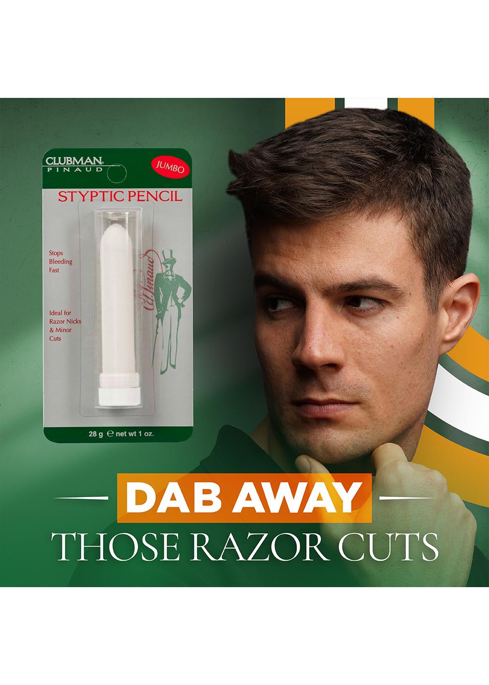 Pinaud Clubman Styptic Pencil 2-Pack - Fast Nick Relief For Shaving Cuts