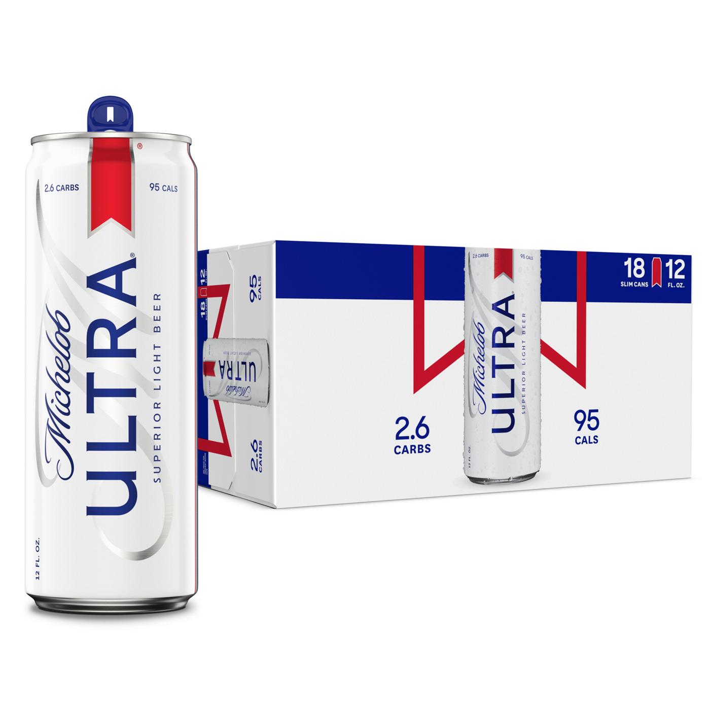 Michelob ULTRA Superior Light American Lager Beer Cans, 18 pack; image 1 of 8