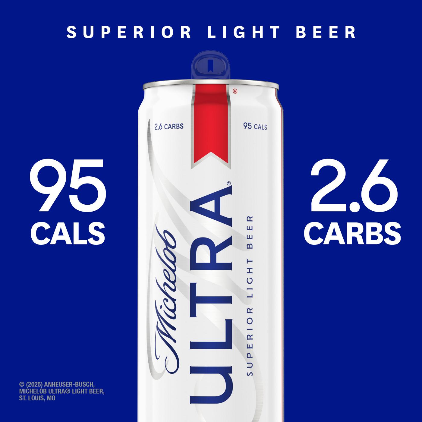 Michelob ULTRA Superior Light American Lager Beer Cans, 18 pack; image 8 of 8