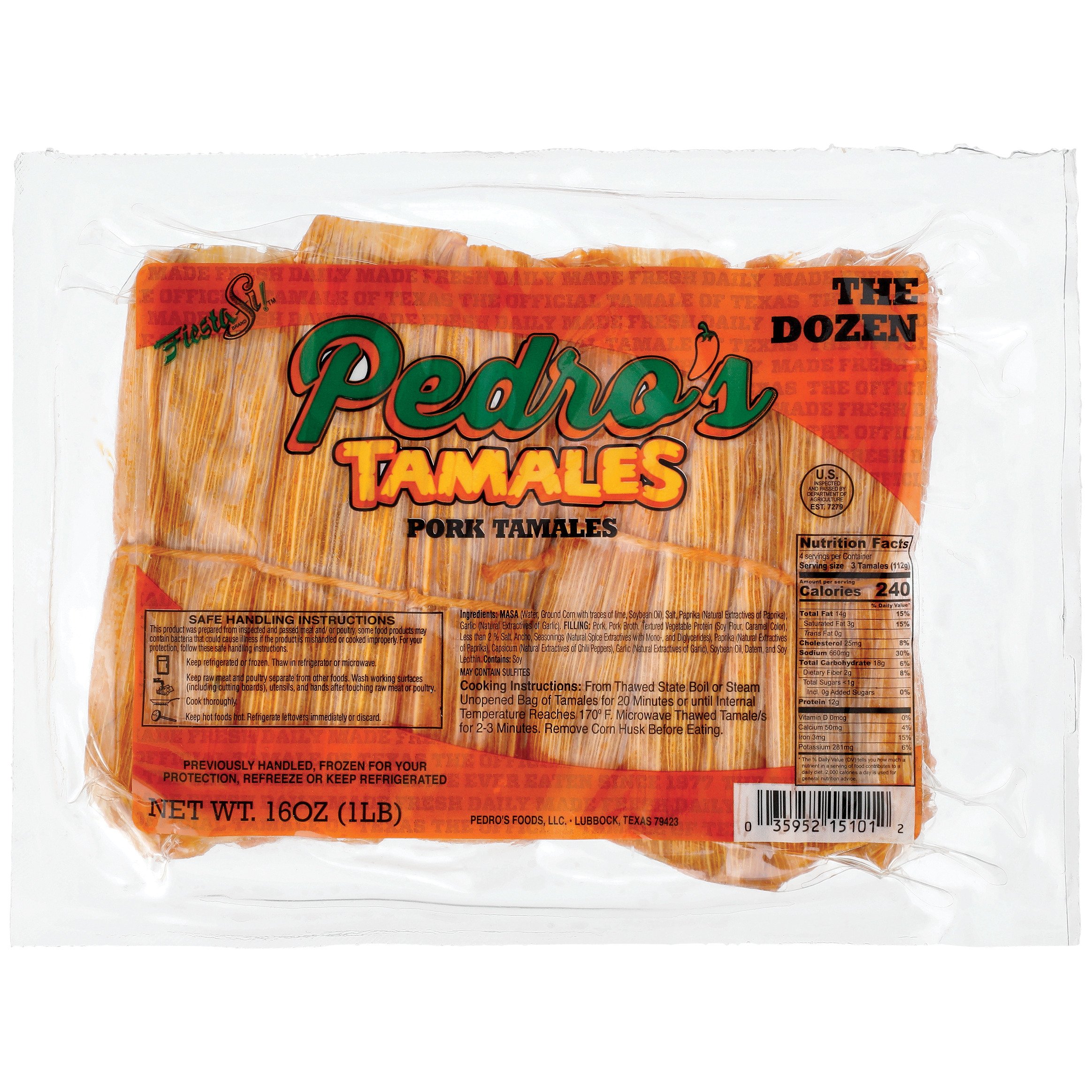 Pedro's Pork Tamales Shop Ready Meals & Snacks at HEB
