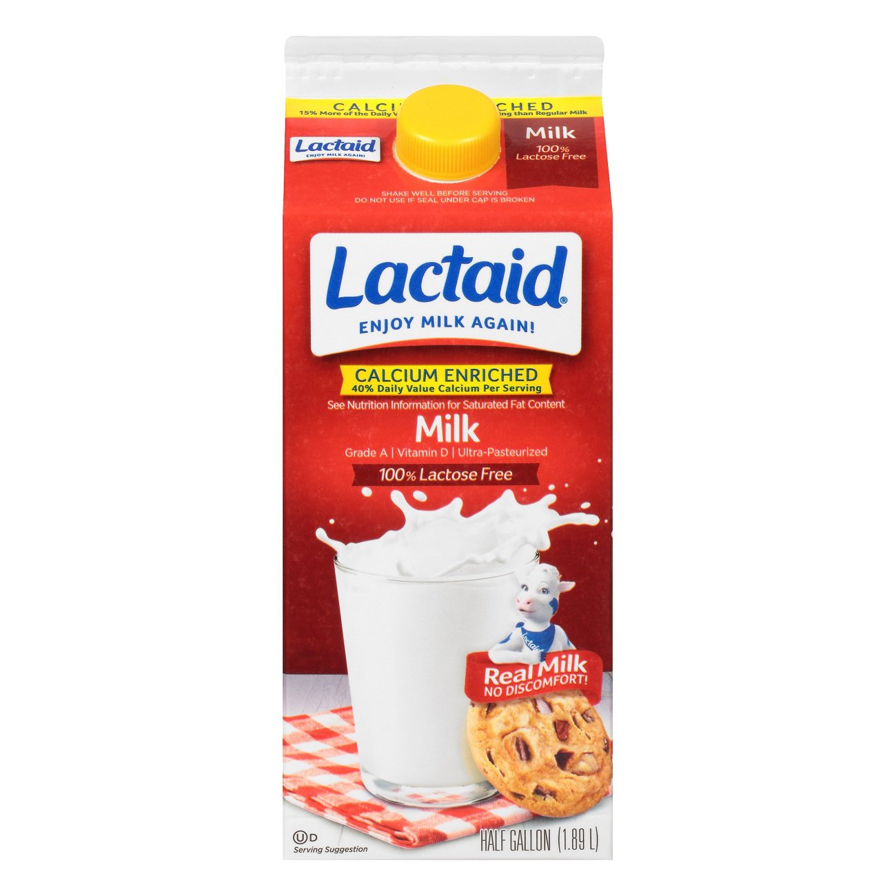 Lactaid 100% Lactose Free Calcium Enriched Whole Milk - Shop Milk at H-E-B