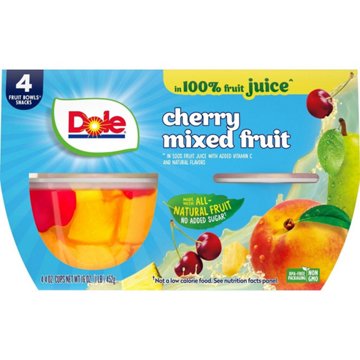 Dole Fruit Bowls - Cherry Mixed Fruit in 100% Juice, 4 ct