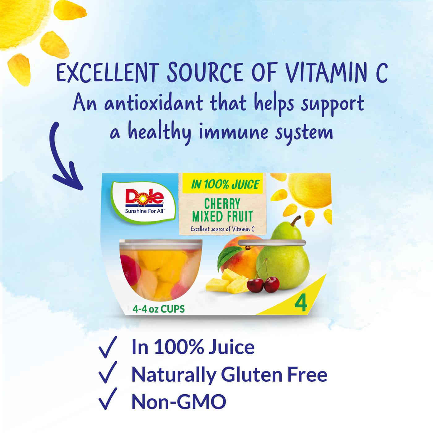 Dole Fruit Bowls - Cherry Mixed Fruit in 100% Juice; image 6 of 8