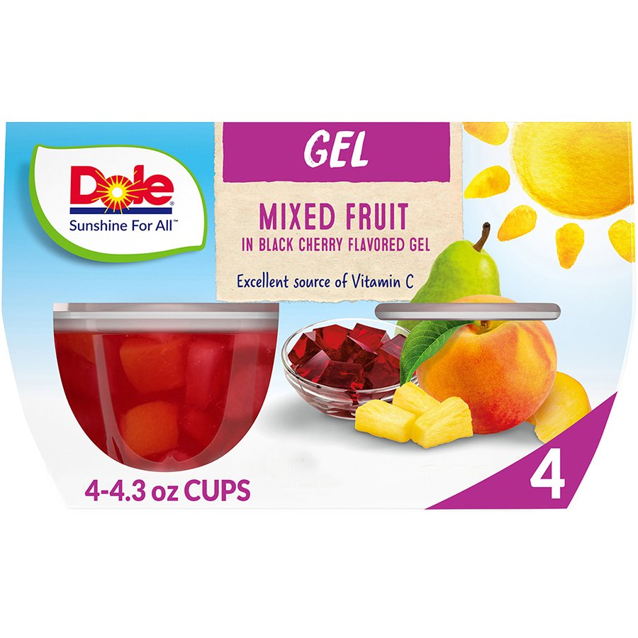 Dole Mixed Fruit In Black Cherry Gel Shop Fruit At H E B