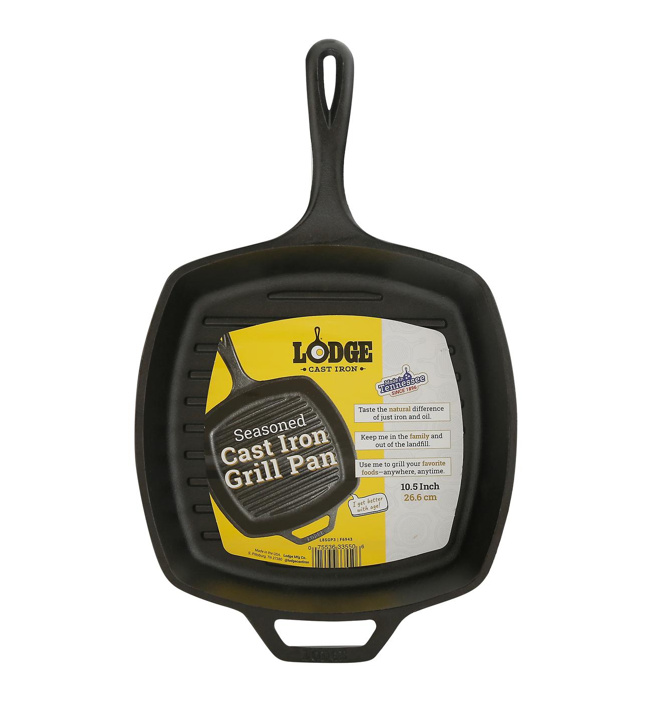 Lodge Seasoned Square Cast Iron Grill Pan - Shop Frying Pans