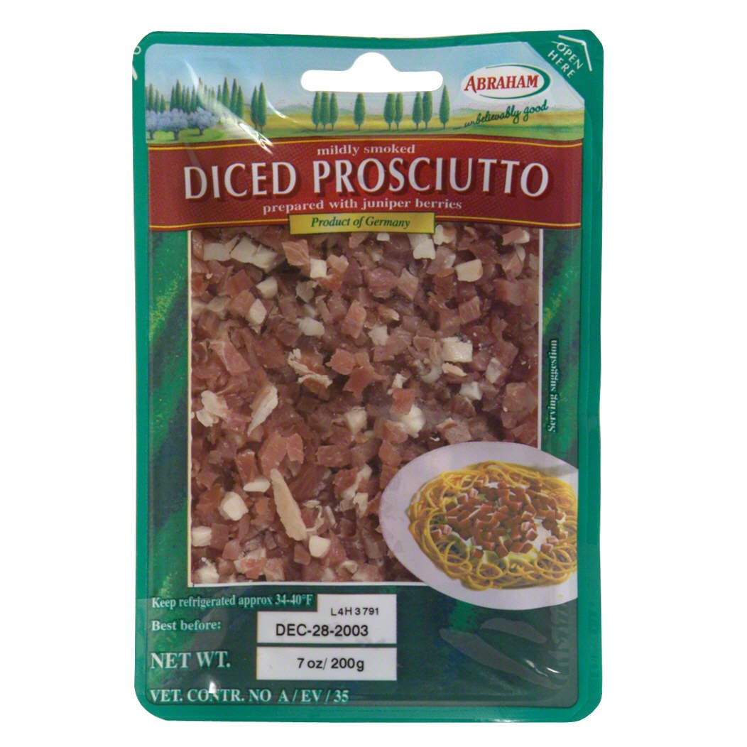 Abraham Diced Prosciutto Prepared with Juniper Berries Shop Meat at HEB
