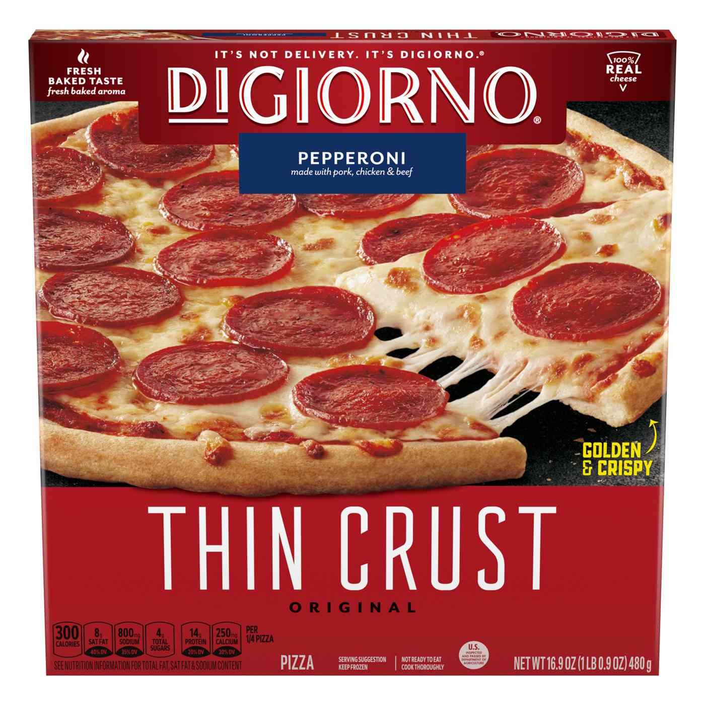DiGiorno Thin Crust Frozen Pizza - Pepperoni; image 1 of 5