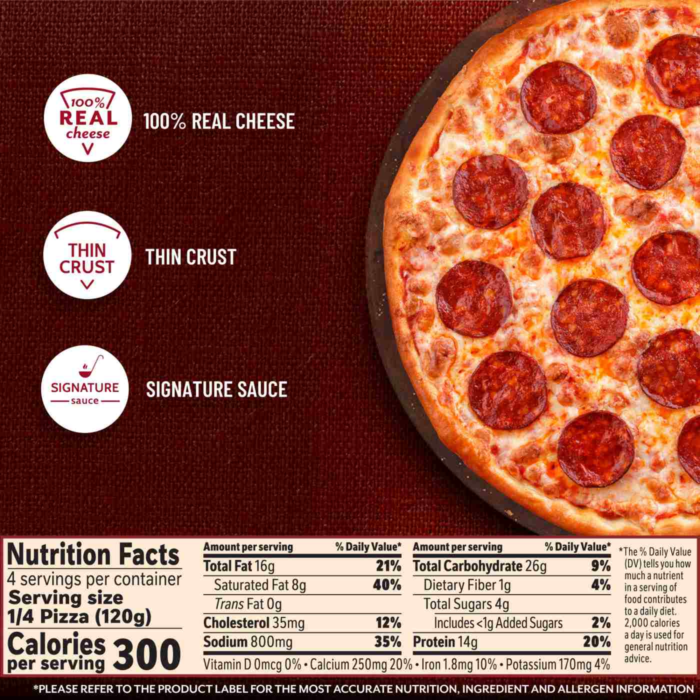 DiGiorno Original Thin Crust Pepperoni Frozen Pizza; image 10 of 10