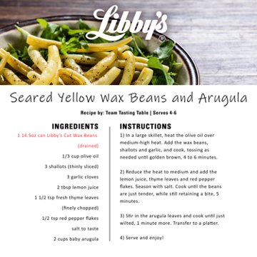 Libby's Cut Wax Beans, 14.5 oz