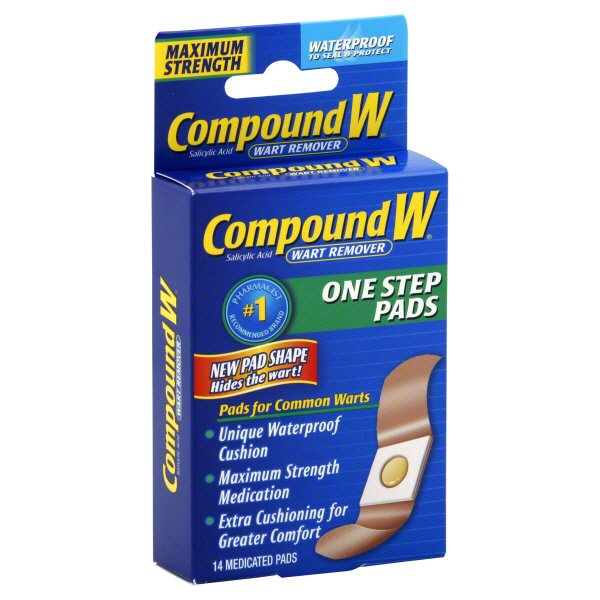 Compound W Maximum Strength One Step Pads Wart Remover Shop Skin