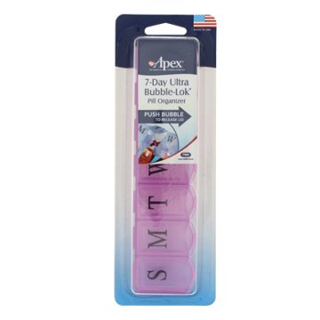 Apex 7-Day Ultra Bubble-Lok Pill Organizer, EACH
