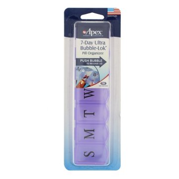 Apex 7-Day Ultra Bubble-Lok Pill Organizer, EACH