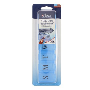Apex 7-Day Ultra Bubble-Lok Pill Organizer, EACH