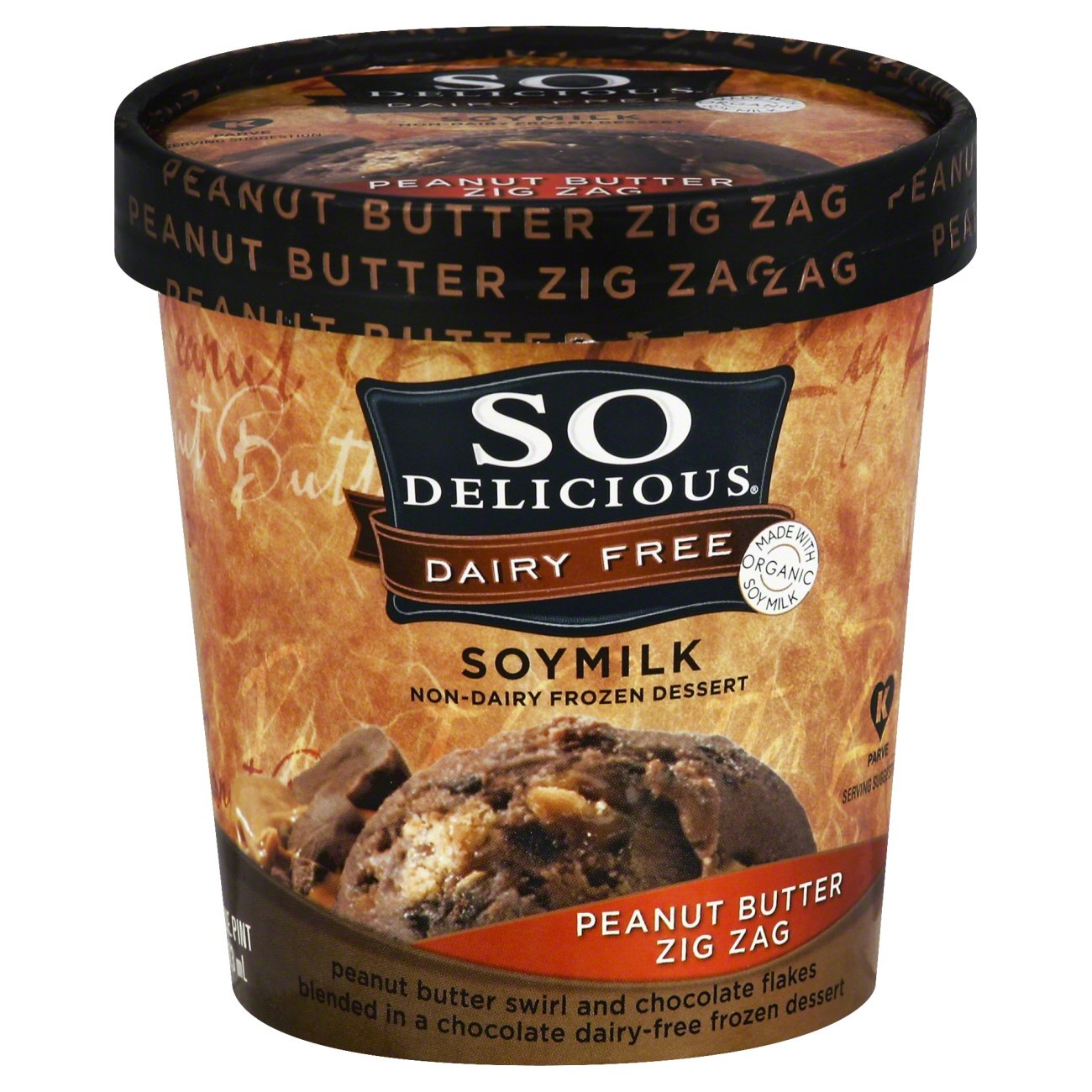 So Delicious Peanut Butter Zig Zag Non-dairy Frozen Dessert - Shop Ice 