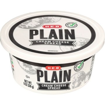 H-E-B Plain Cream Cheese Spread, 8 oz