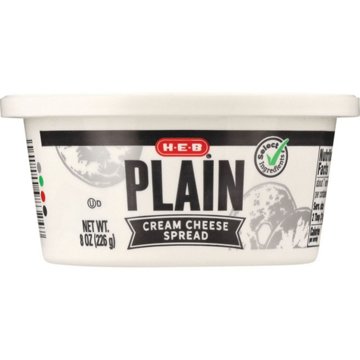 H-E-B Plain Cream Cheese Spread, 8 oz
