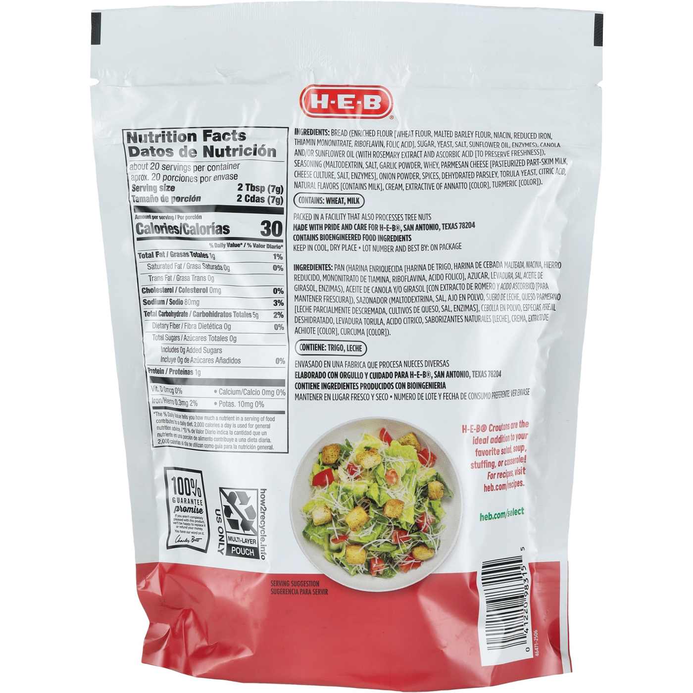 H-E-B Premium Caesar Croutons; image 2 of 2