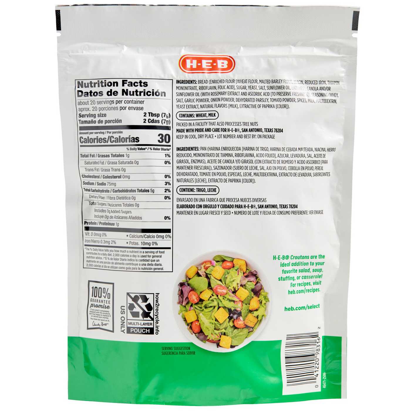 H-E-B Garlic & Onion Premium Croutons; image 2 of 2