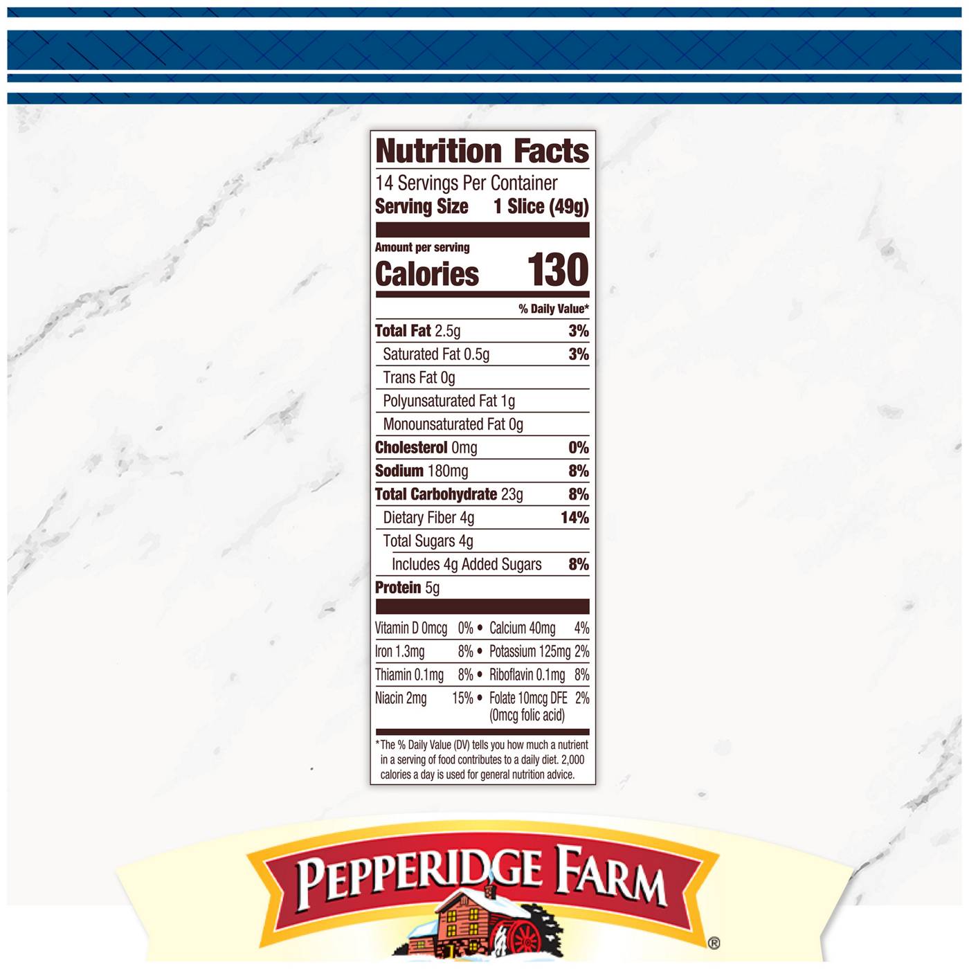 Pepperidge Farm Farmhouse 100% Whole Wheat Sliced Bread; image 9 of 9