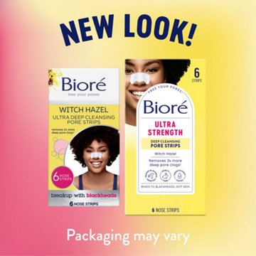 Bioré Ultra Strength Deep Cleansing Pore Strips with Witch Hazel, 6 ct