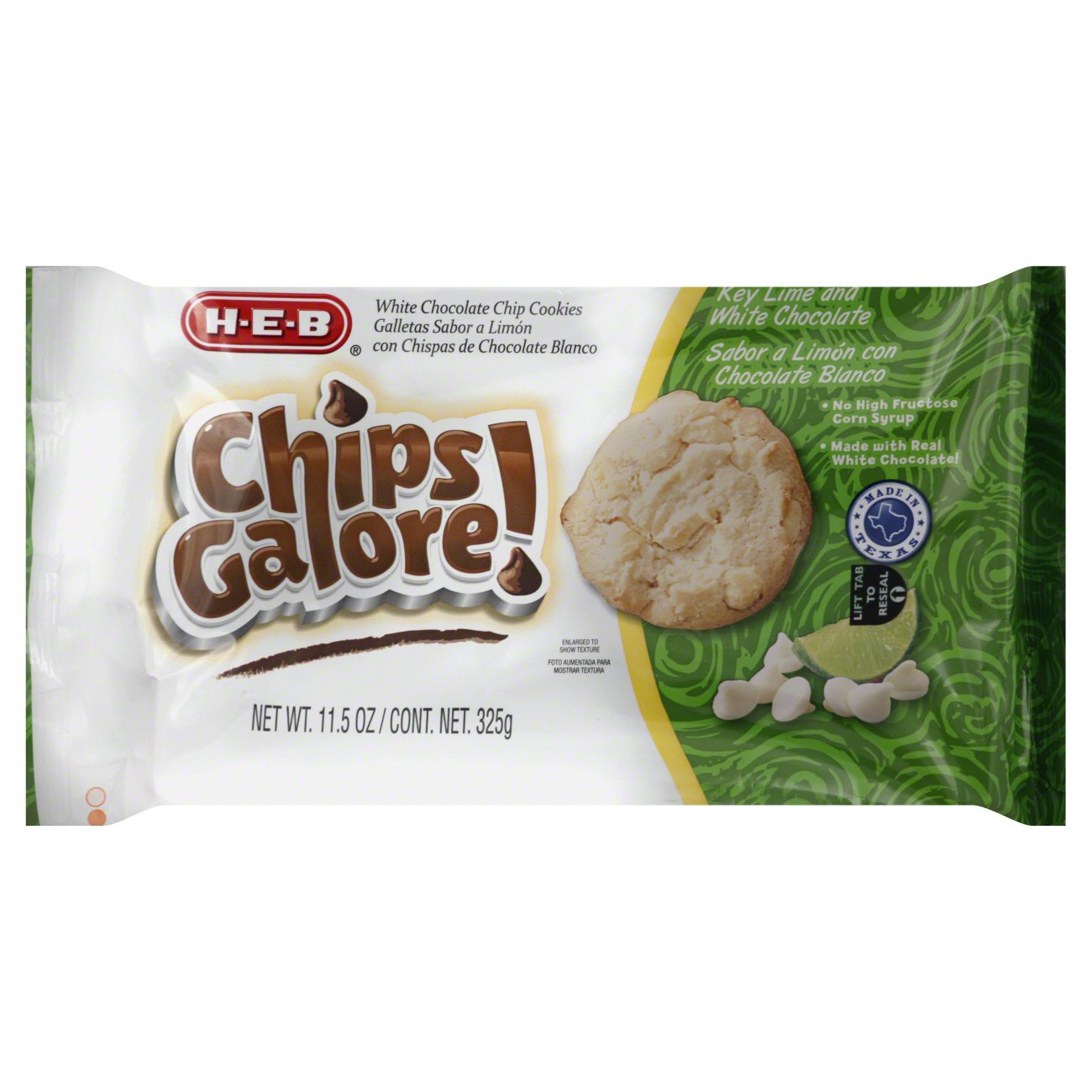 H-E-B Chips Galore! Key Lime And White Chocolate Cookies - Shop Cookies ...