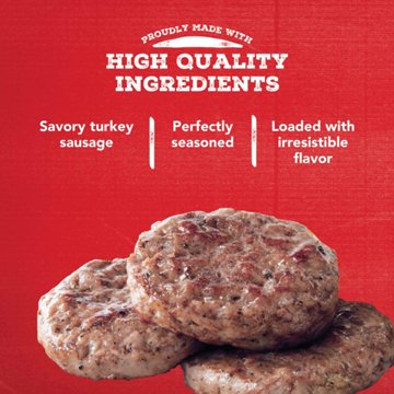 Jimmy Dean Fully Cooked Turkey Breakfast Sausage Patties, 8 ct