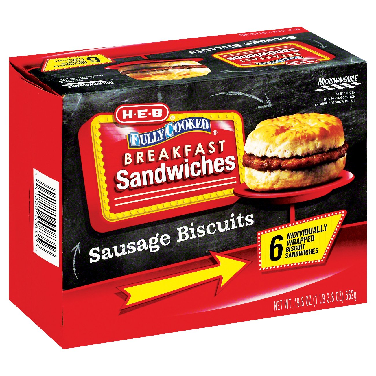HEB Fully Cooked Sausage Biscuits Shop Sandwiches at HEB