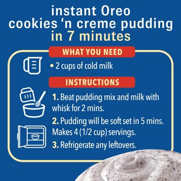Jell-O Oreo Cookies 'n Creme Instant Pudding Mix, 4.2 oz