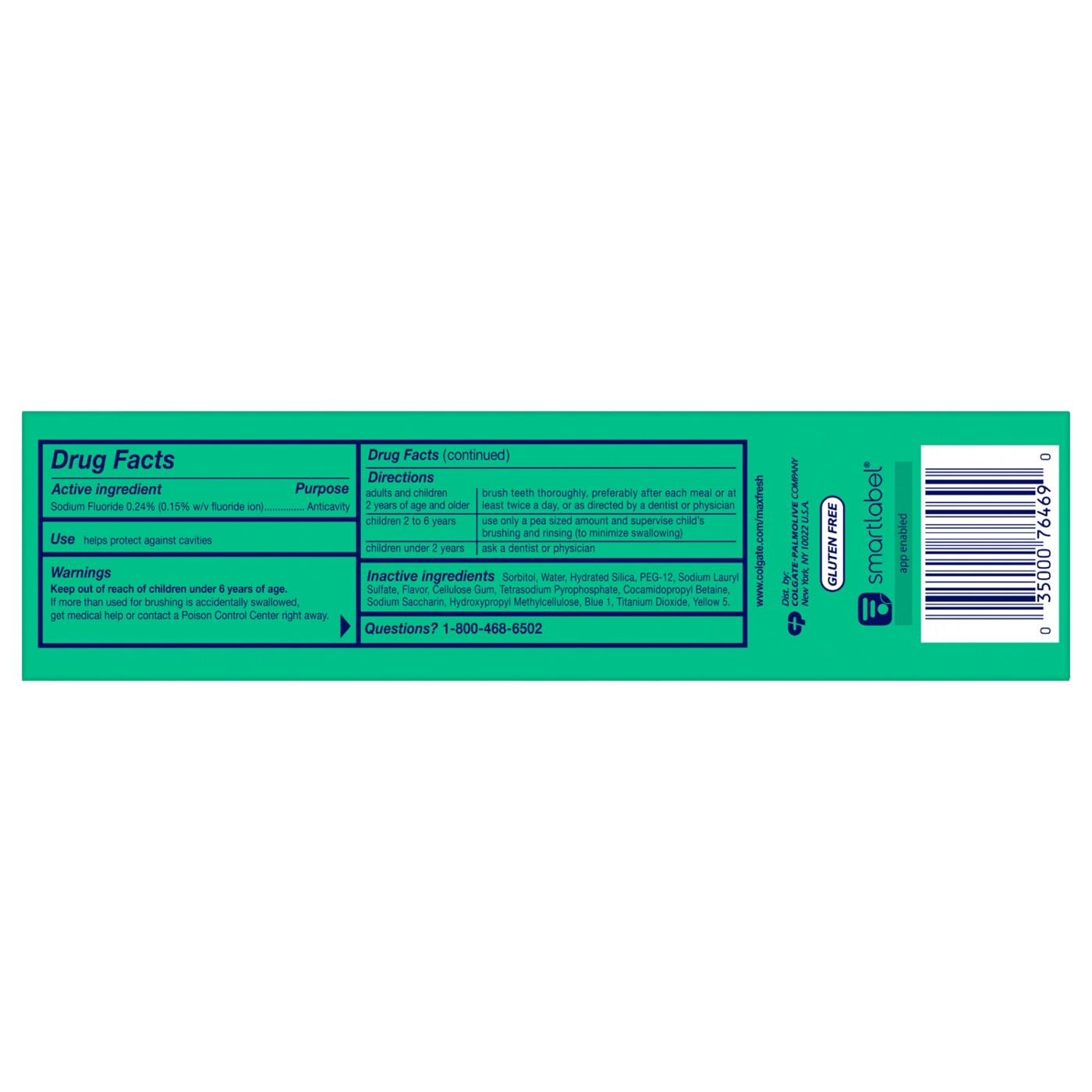 Colgate Max Fresh Anticavity Toothpaste - Clean Mint; image 7 of 13