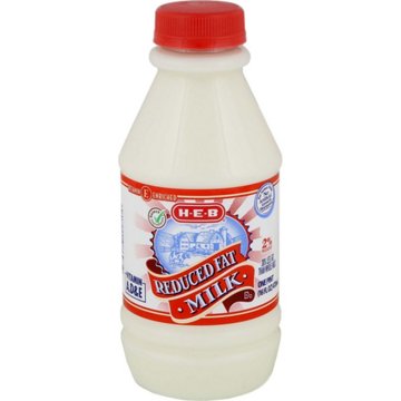 H-E-B Reduced Fat 2% Milk, 1 pt