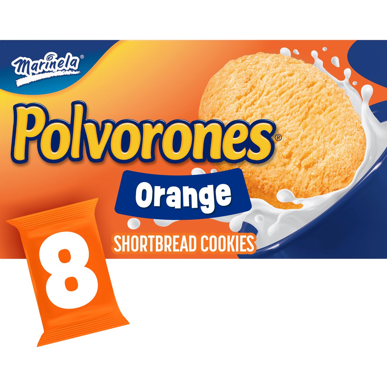Marinela Polvorones Shortbread Orange Cookies Shop Cookies at HEB