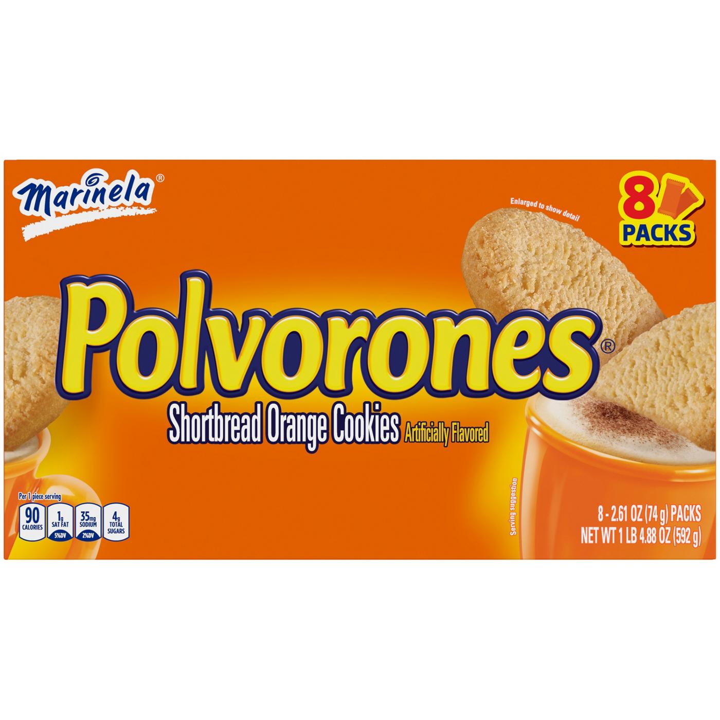 Marinela Polvorones Polvorones Orange Shortbread Cookies; image 1 of 3