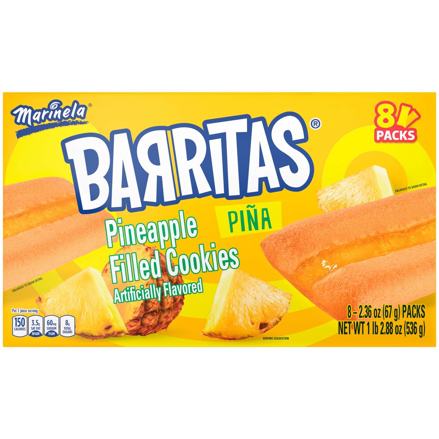 Marinela Barritas Barritas Piña Filled Cookies; image 1 of 3