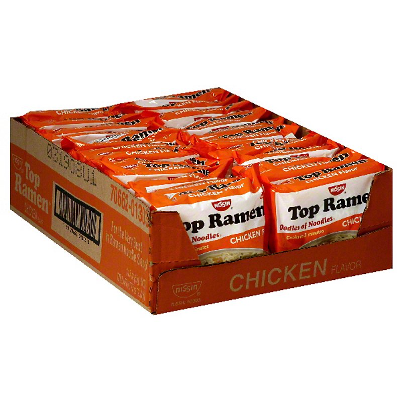 Nissin Top Ramen Chicken Flavor Ramen Noodle Soup Value Pack ...