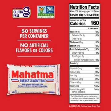 Mahatma Extra Long Grain White Rice, 5 lb