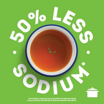 Swanson 50% Less Sodium Beef Broth, 32 oz