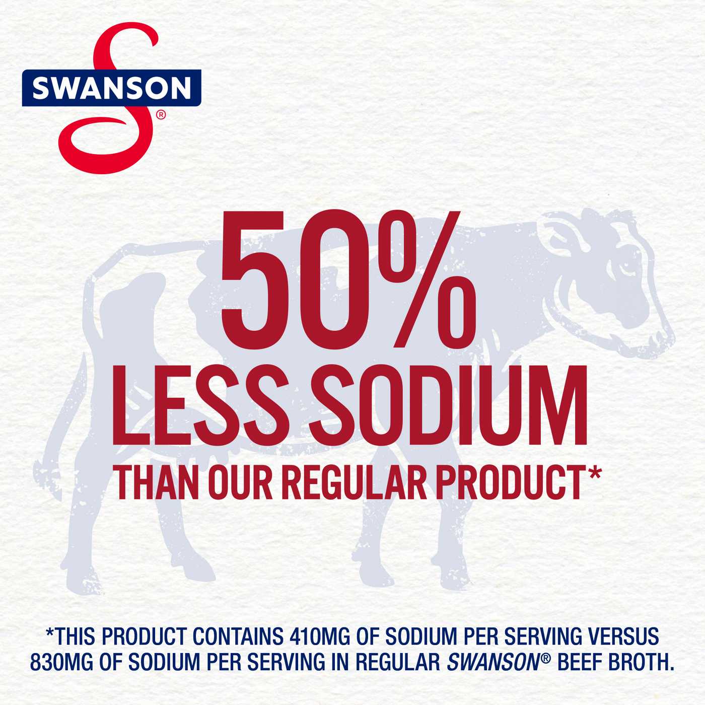 Swanson 50% Less Sodium Beef Broth; image 4 of 10