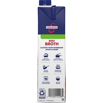 Swanson Lower Sodium Beef Broth, 32 oz