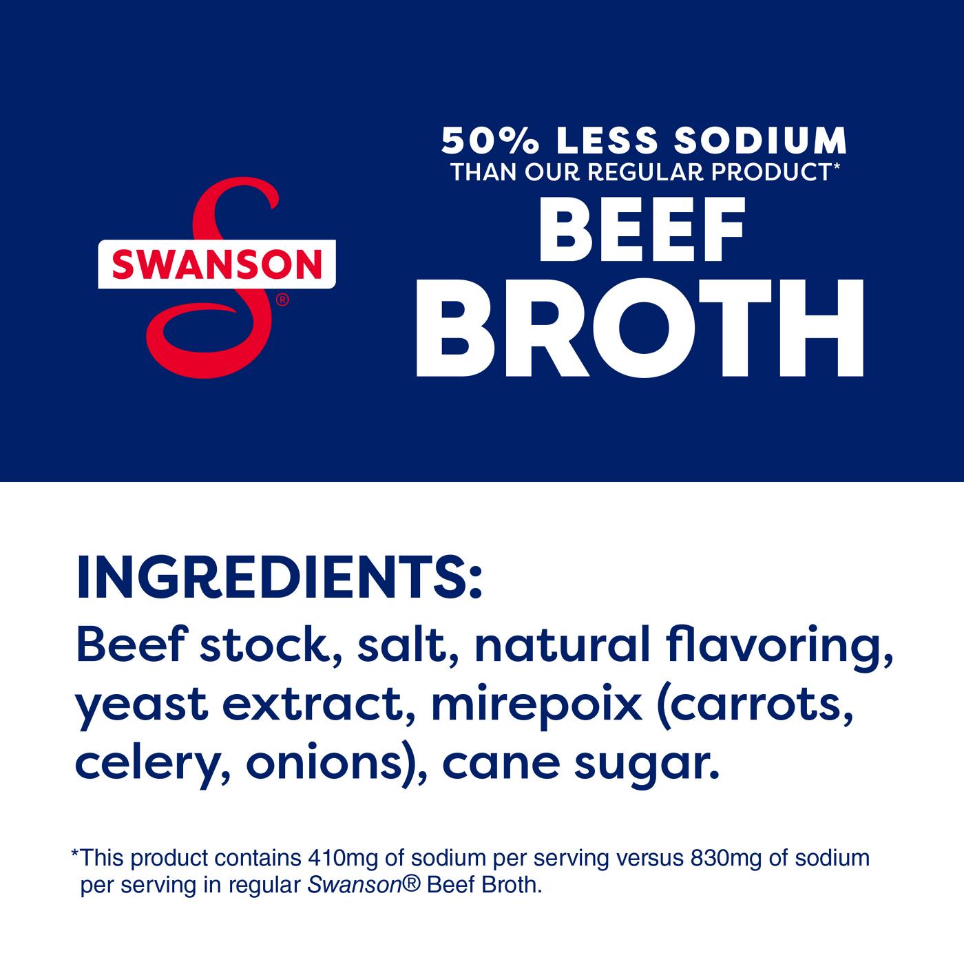 Swanson 50% Less Sodium Beef Broth; image 9 of 10