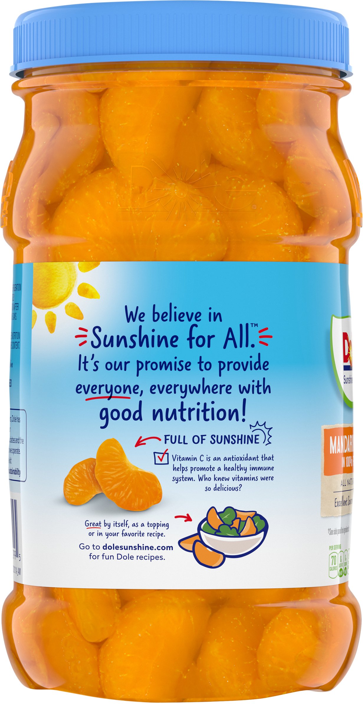 Dole® Jarred Mandarin Oranges in 100% Juice: 23.5 oz - Dole® Sunshine