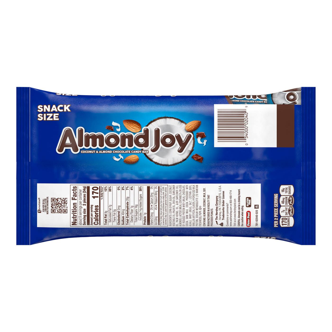 Almond Joy Coconut & Almond Chocolate Snack Size Candy; image 2 of 3