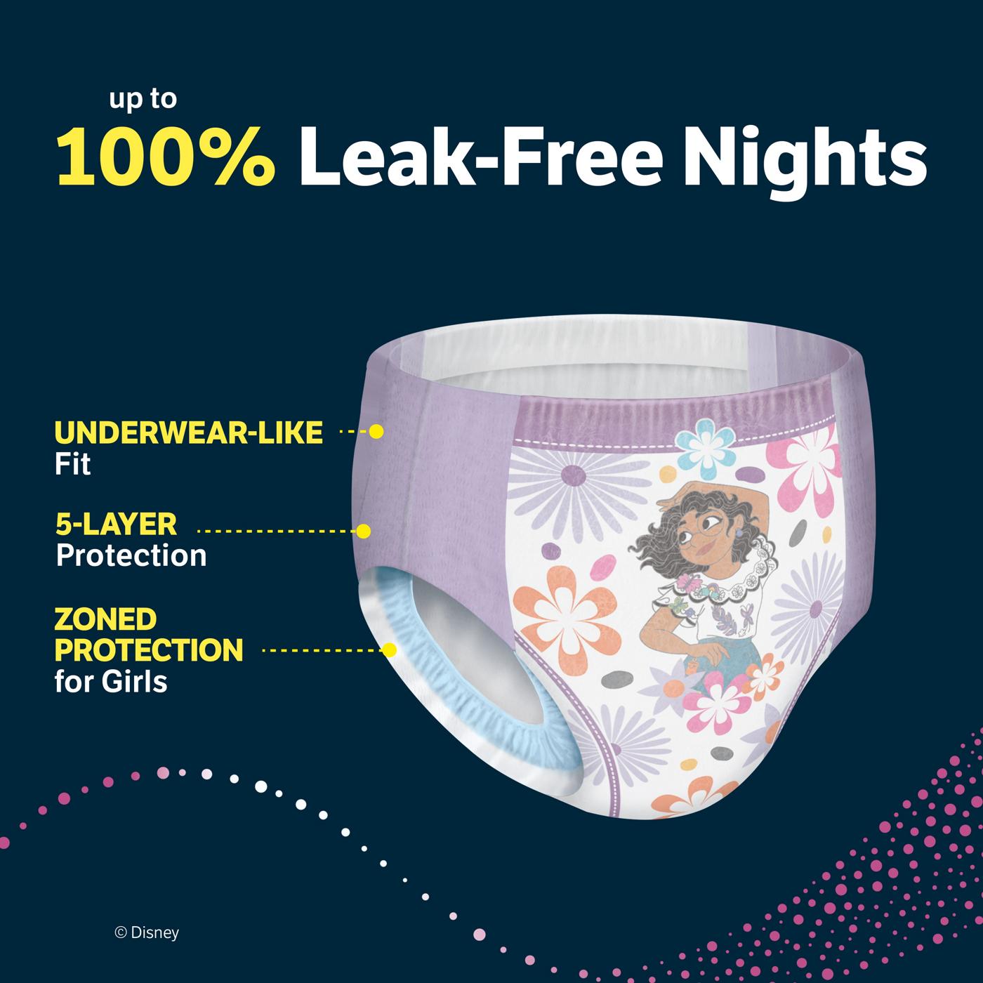 Goodnites Girls' Nighttime Bedwetting Underwear - S/M (43-68 lbs); image 5 of 8