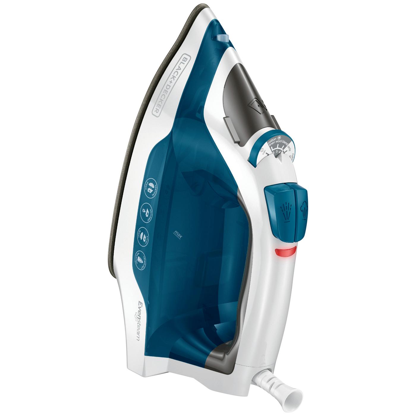 Black + Decker White & Blue Easy Garment Steamer