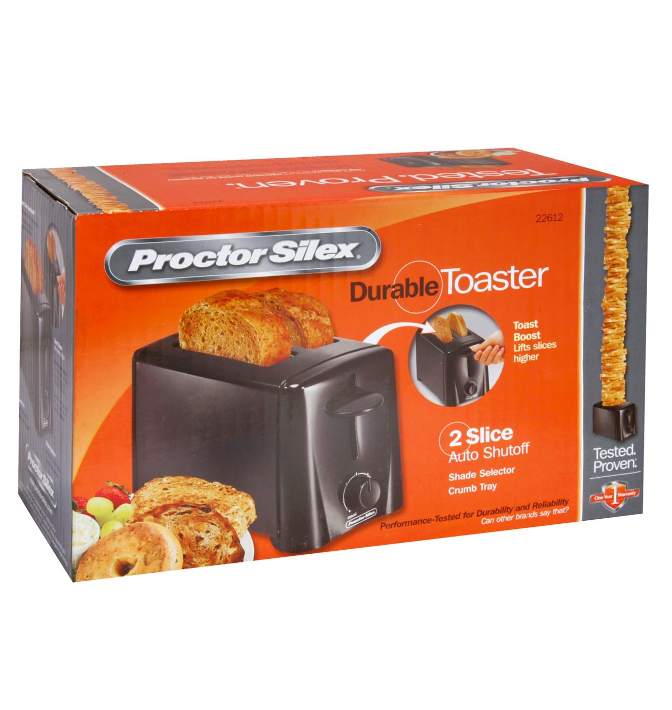 Proctor Silex Durable 2Slice Toaster Black Shop Toasters at HEB